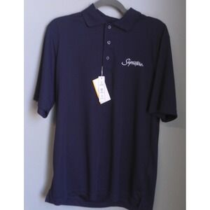 MENS CORE BRAND DARK BLUE NWT SIGNATURE MENS POLO SIZE M